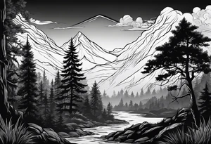Wald silhouette tattoo idea