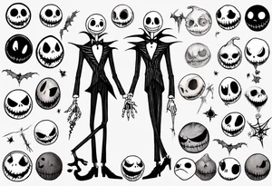 jack skellington with zero tattoo idea