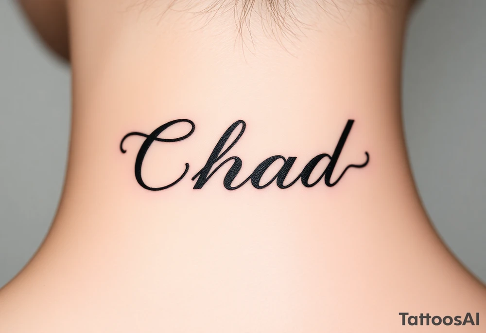 The name Chad written in beautiful cursive tattoo idea