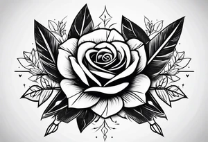 five Indian arrows going through a single rose on a forearm tattoo idea