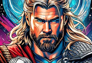 The Mighty Thor that looks like the Chris Hemsworth version tattoo idea