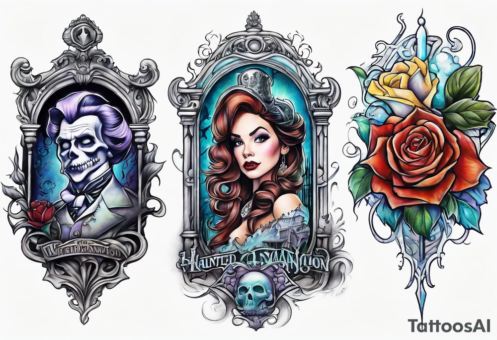 disney haunted mansion tattoo idea