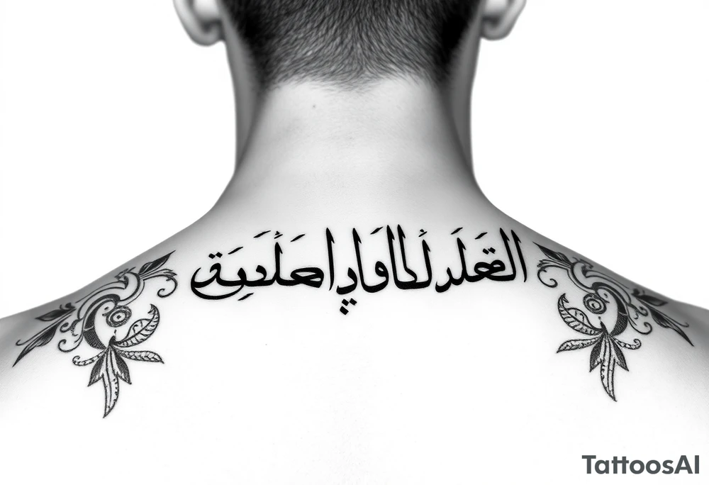 arabic tatto with words tattoo idea