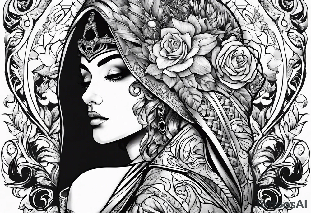 Symbolic italian characters tattoo idea