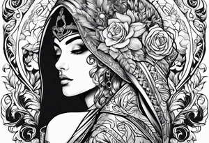Symbolic italian characters tattoo idea