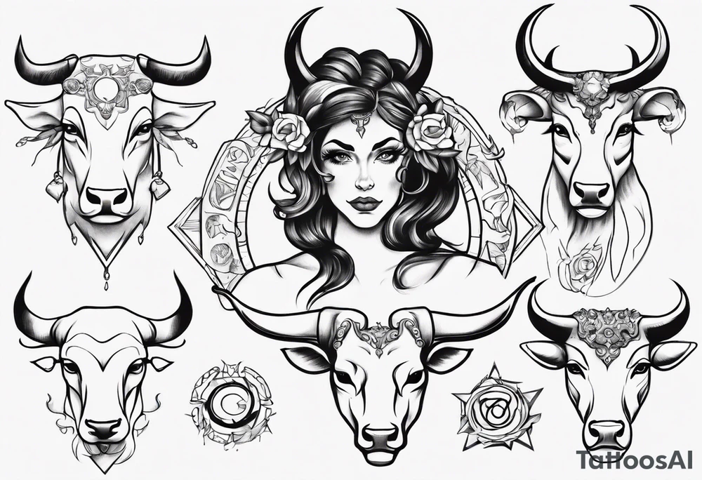 lady taurus tattoo idea