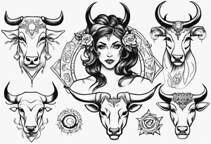 lady taurus tattoo idea