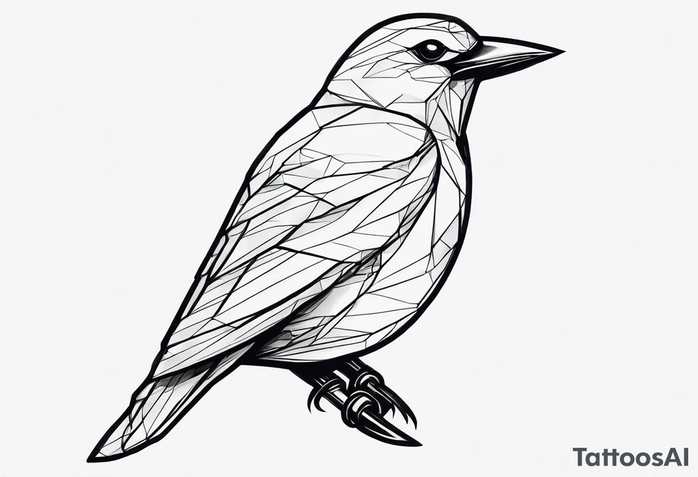 bird wrapped in chain tattoo idea