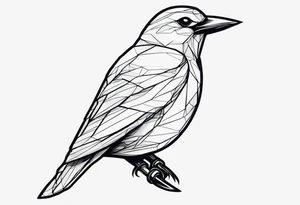 bird wrapped in chain tattoo idea