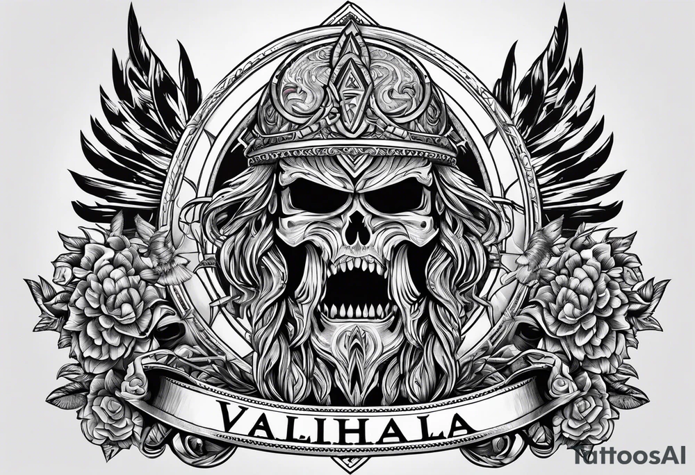 Valhalla word tattoo idea