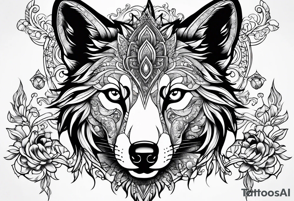 Démon renard tattoo idea