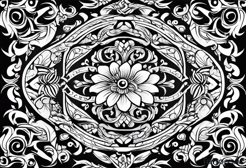 blumenranke tattoo idea