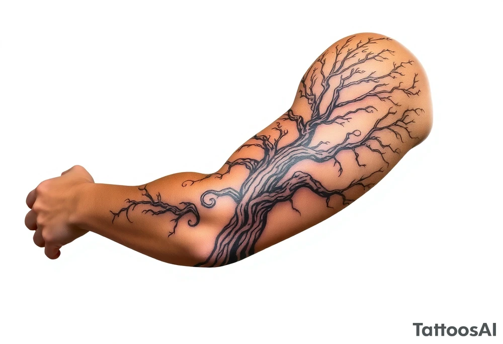 Tree covering entire arm/hand tattoo idea