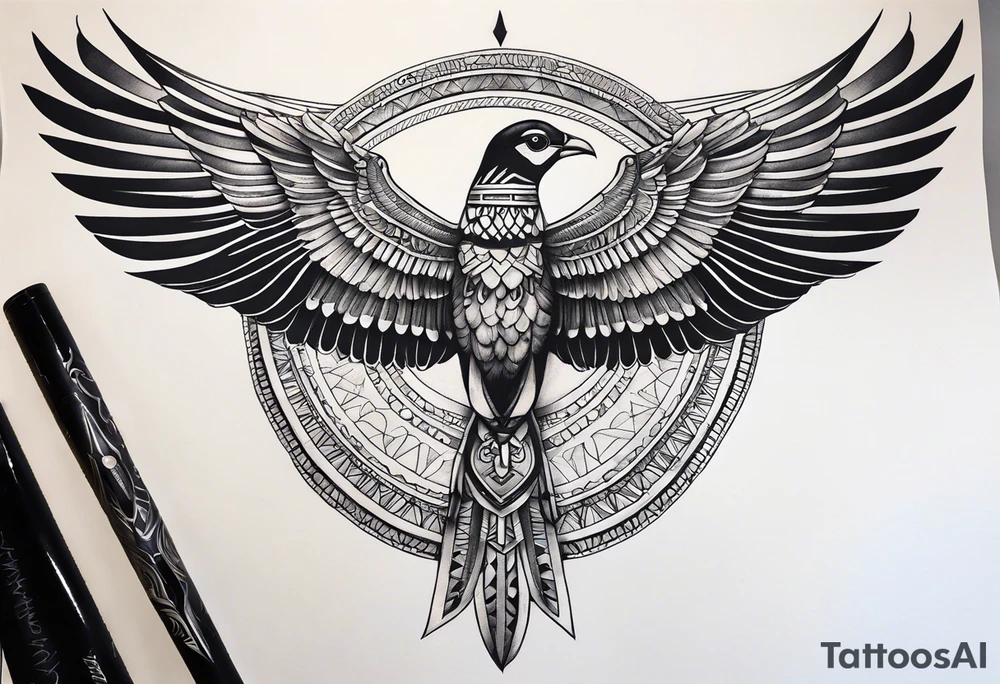 egyptian bird wings on the shoulder tattoos tattoo idea