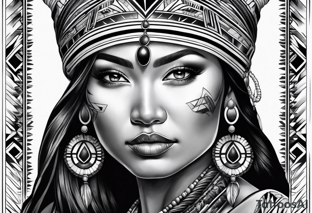 Navajo woman tattoo idea