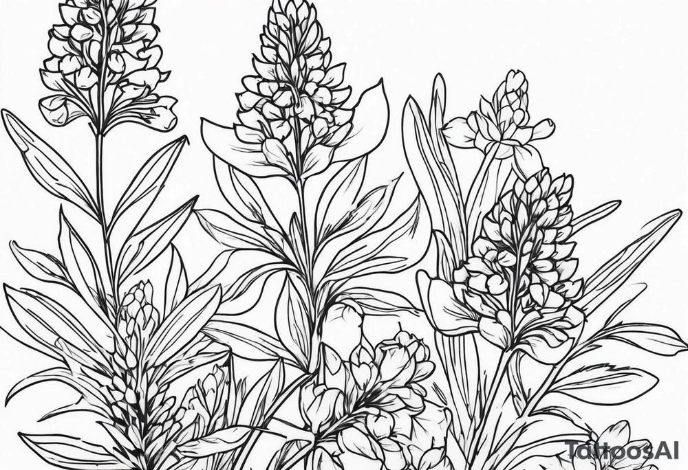 Bluebonnets tattoo idea