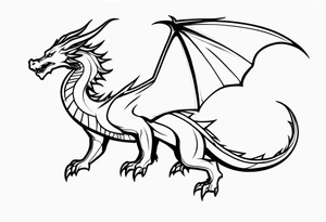 dragon flying tattoo idea