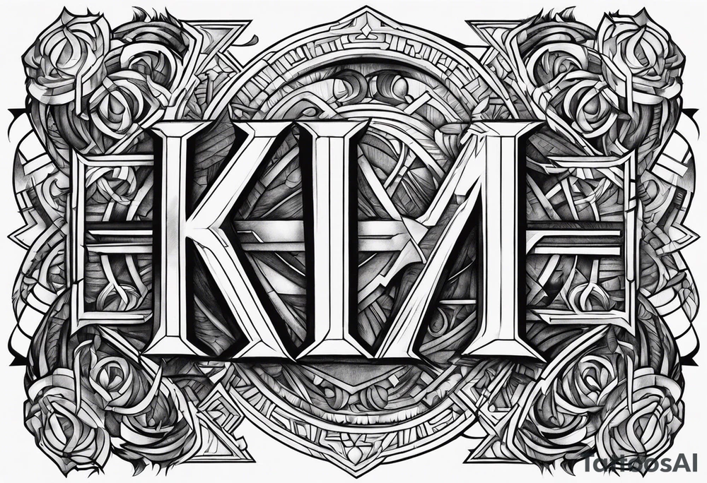 letters savage tattoo idea
