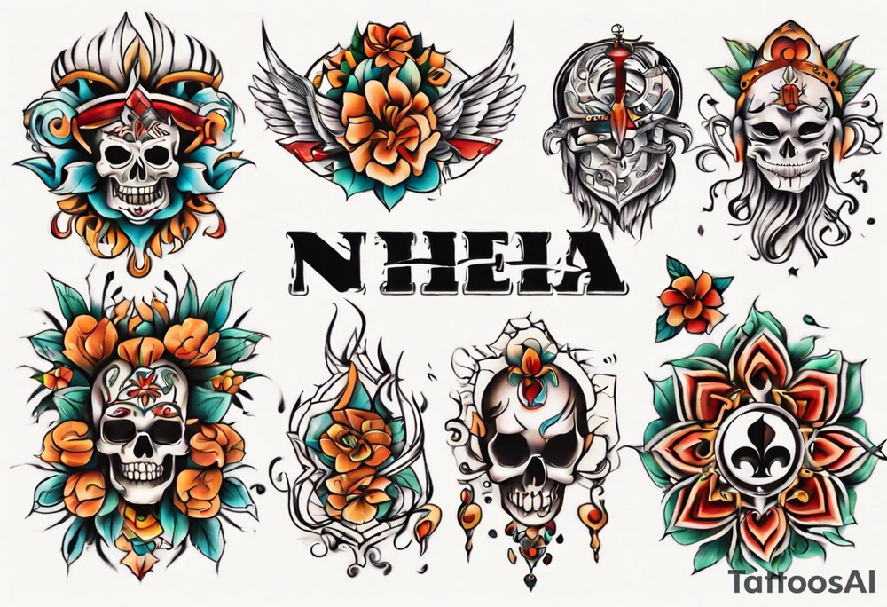 Name Neha tattoo idea