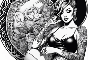 girl with tattoos smoking,full body tattoo idea