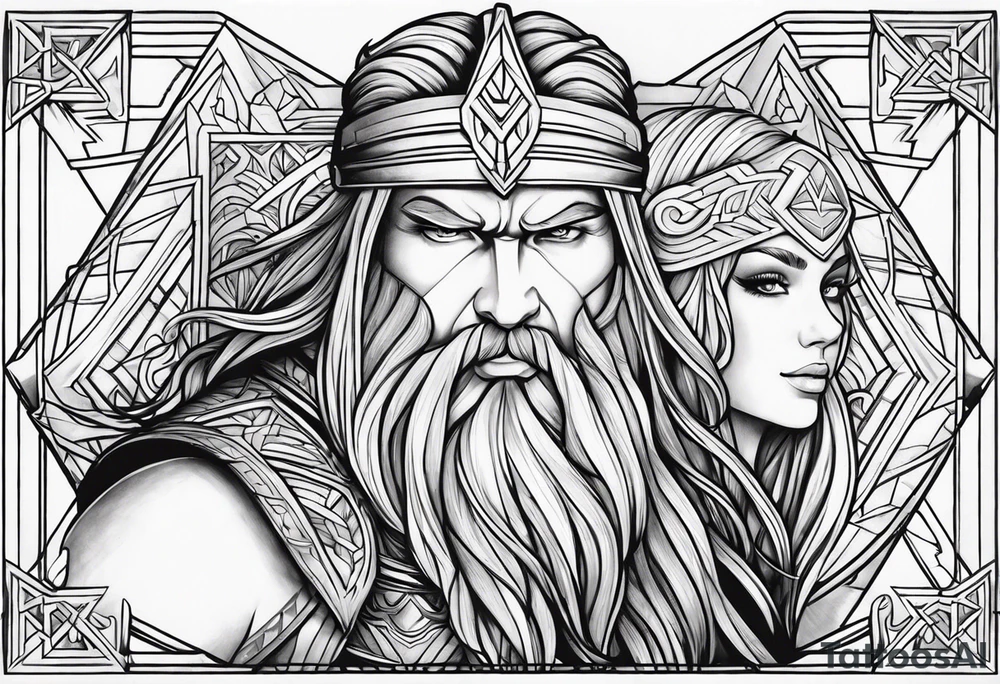 Norse mythology father daughter tattoo idea