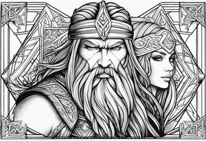 Norse mythology father daughter tattoo idea