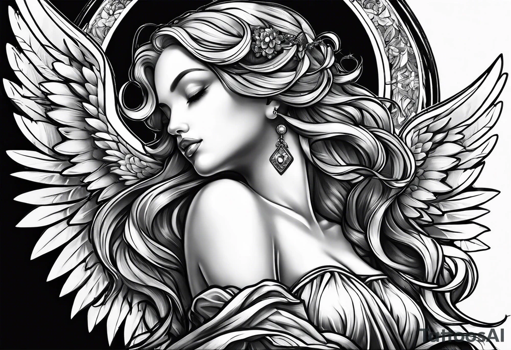 An angel that will always be in my heart tattoo idea