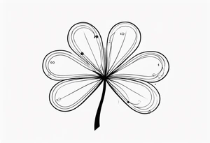clover with numbers 18 and 0 tattoo idea