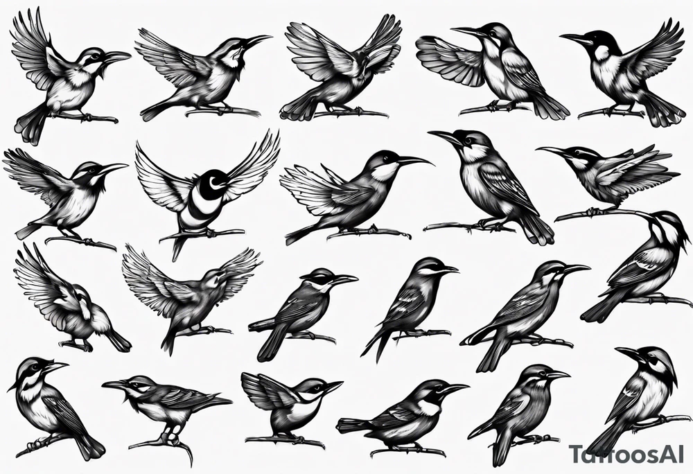 Angry growling honey eater tattoo idea