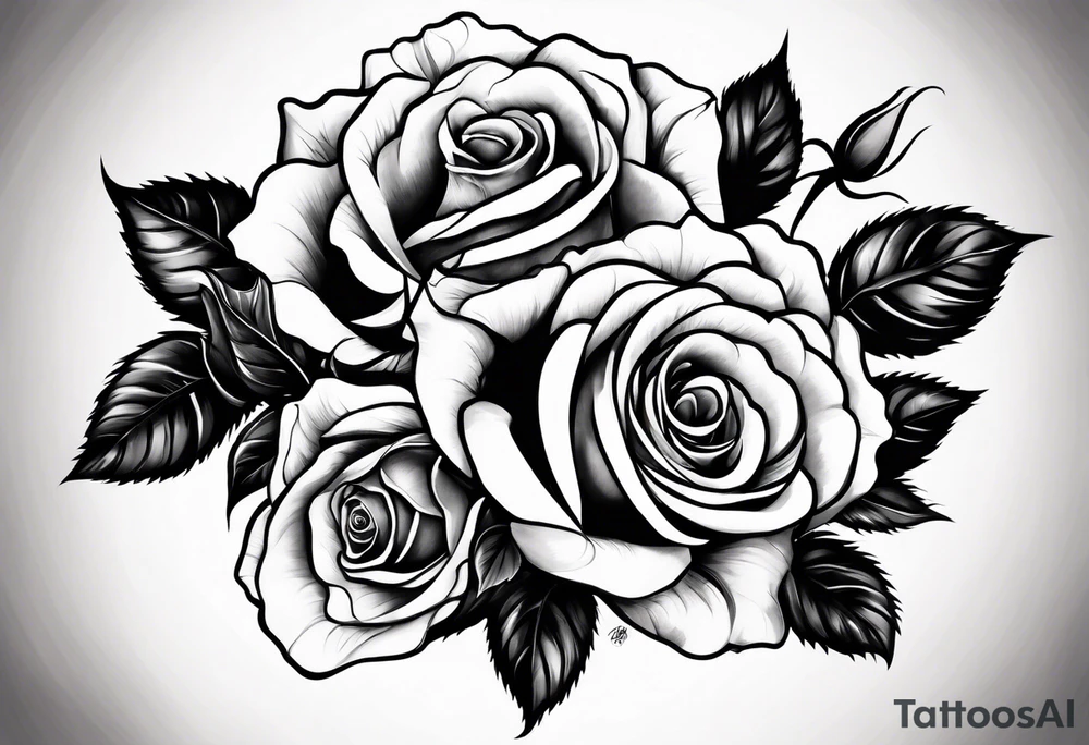 Roses on shoulders tattoo idea