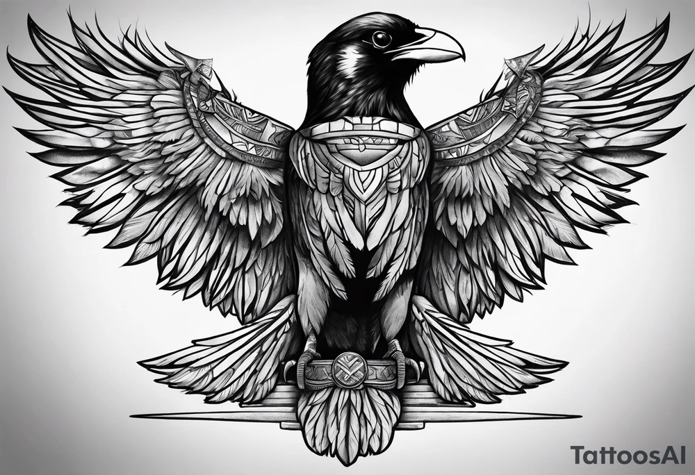 addiction recovery ravens roman egyptian tattoo idea