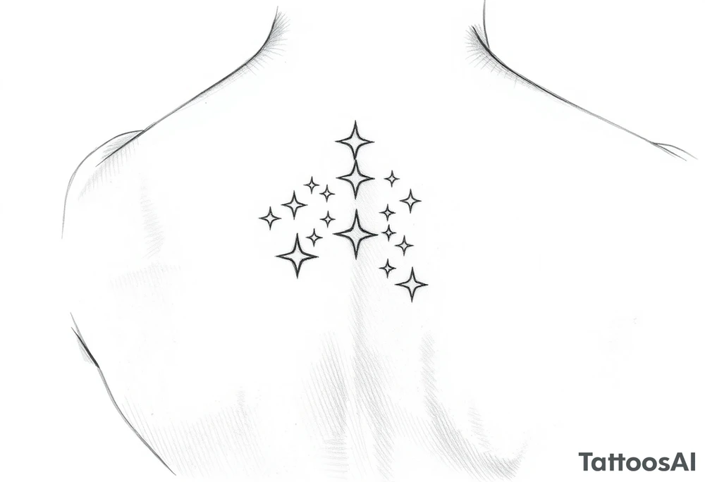 Hand tattoos of little stars tattoo idea