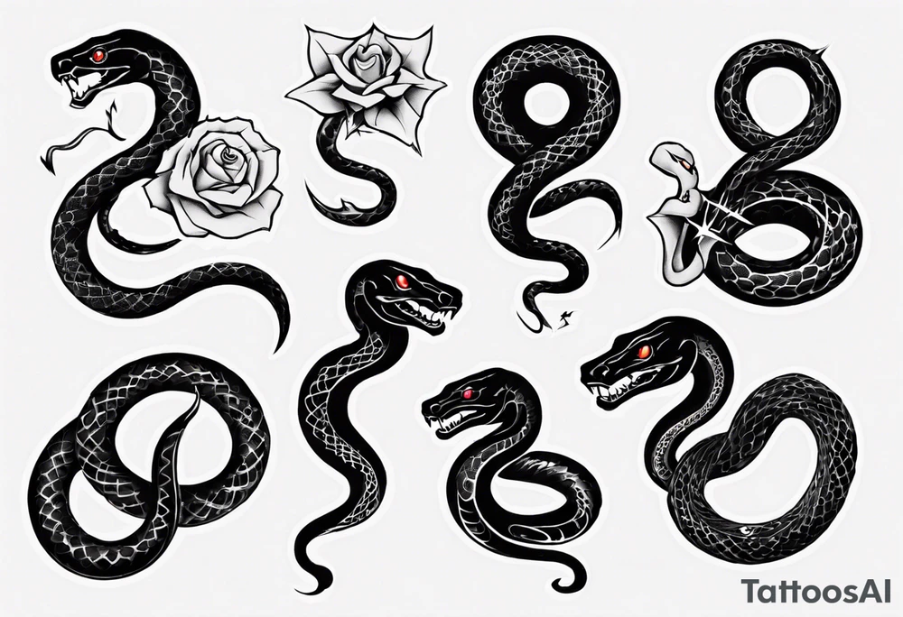 Gothic snake tattoo idea