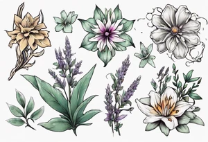 Pratical Magic flowers sage pretty tattoo idea