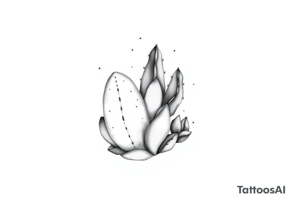 Cute cacti tattoo idea