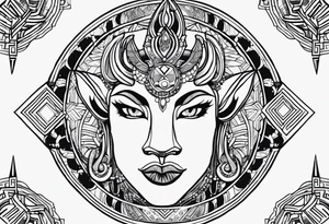 capricorn, 111, African deities tattoo idea