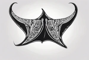 Manta ray in thai tattoo idea