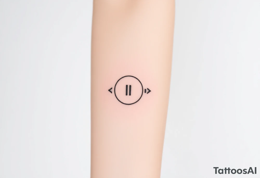 Powerful mental health  symbolism of play, pause, stop rewind tattoo idea