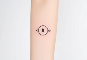 Powerful mental health  symbolism of play, pause, stop rewind tattoo idea