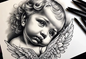 Baby angel tattoo idea