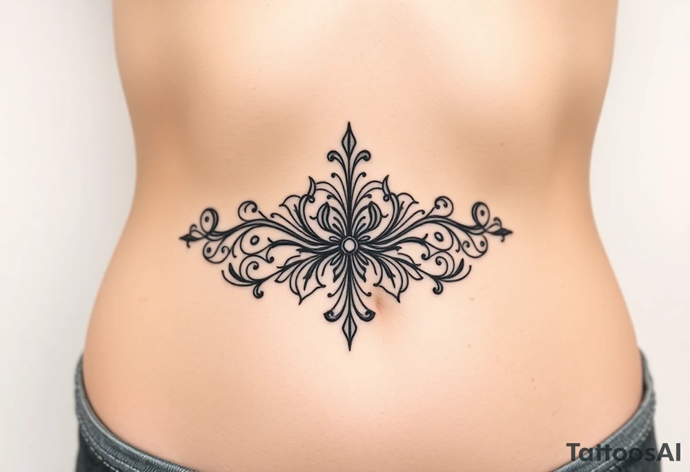 linear tattoo idea