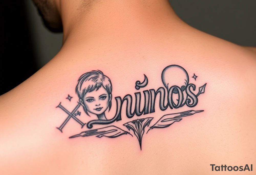 Femenino tatuaje para el nombre de 3 niños tattoo idea