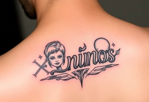 Femenino tatuaje para el nombre de 3 niños tattoo idea