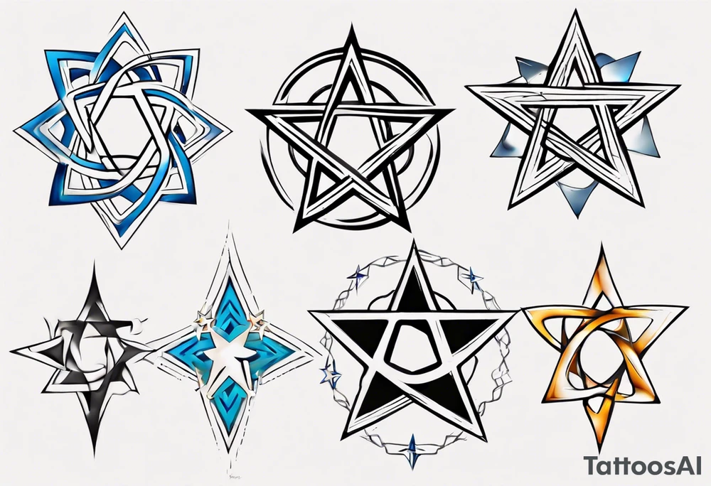 infinite symbol hebrew star tattoo idea