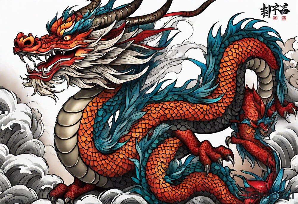 Korean dragon tattoo idea