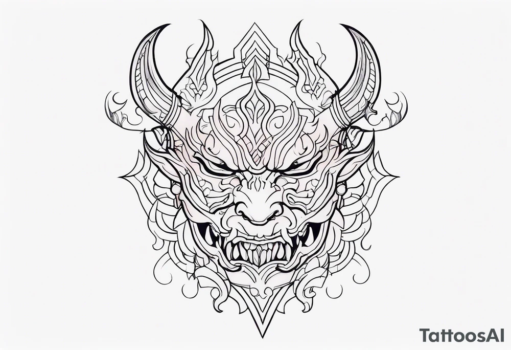 underboob tattoo demon tattoo idea