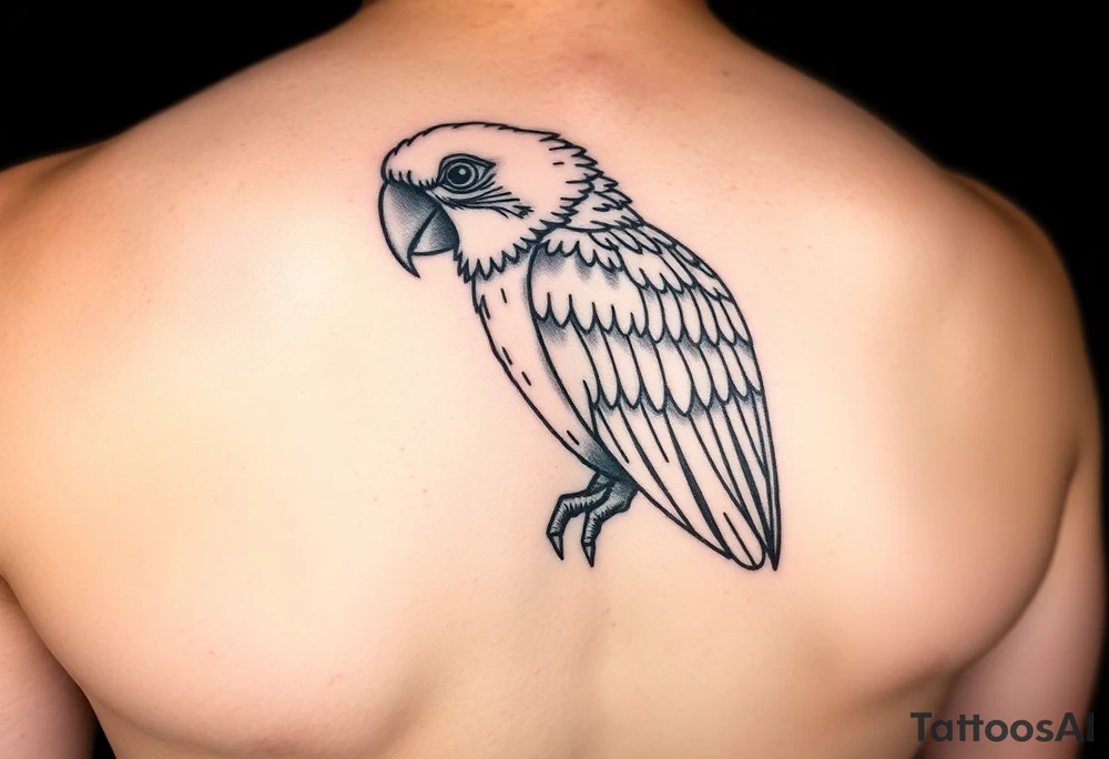 I want a tattoo with a parrot Aratinga tattoo idea