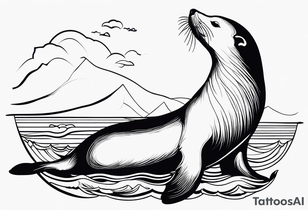 Sea lion tattoo idea