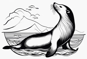 Sea lion tattoo idea