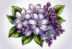 Lilac flowers tattoo idea